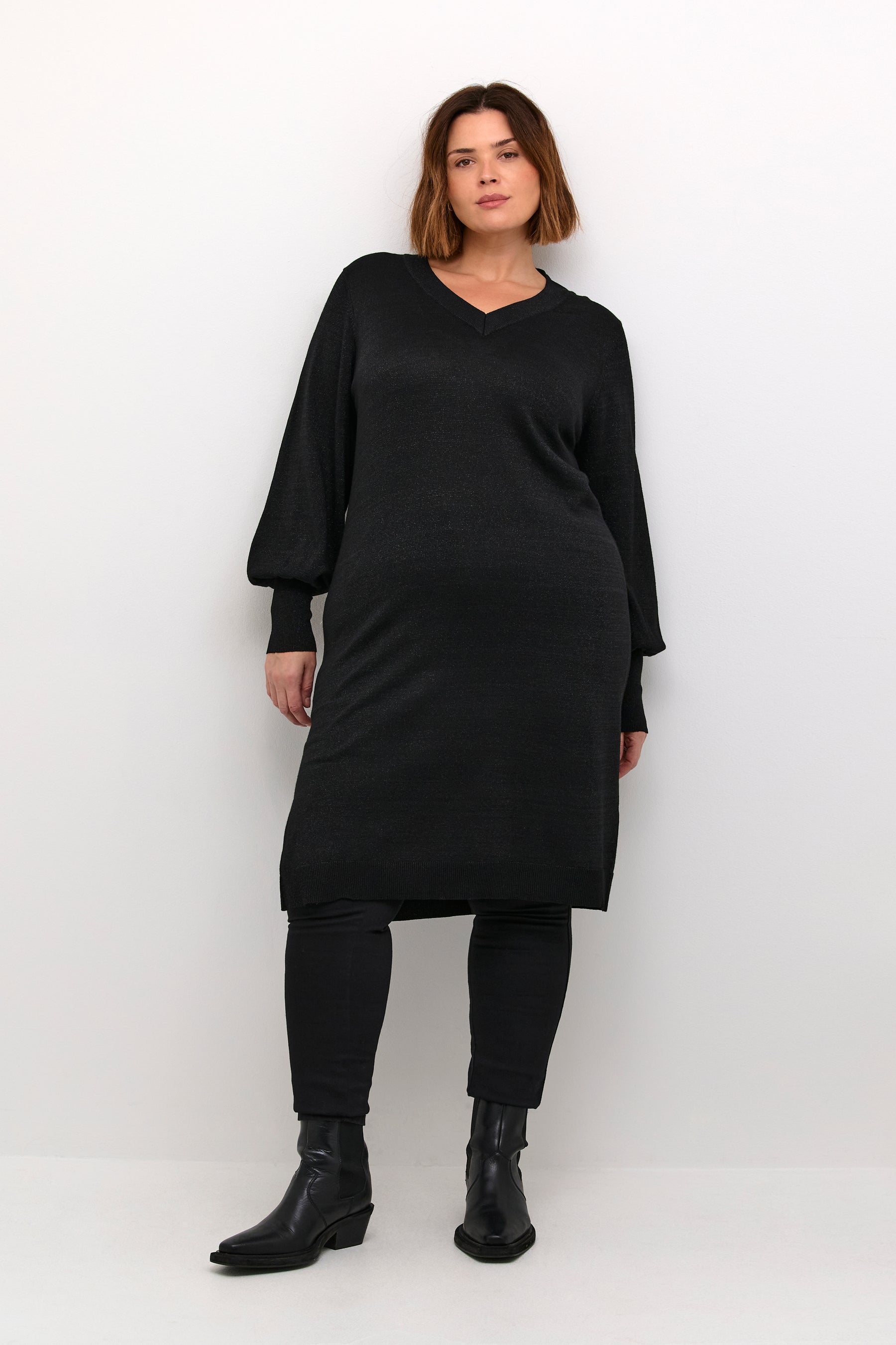 Kaffe Curve Regitta Dress in Black