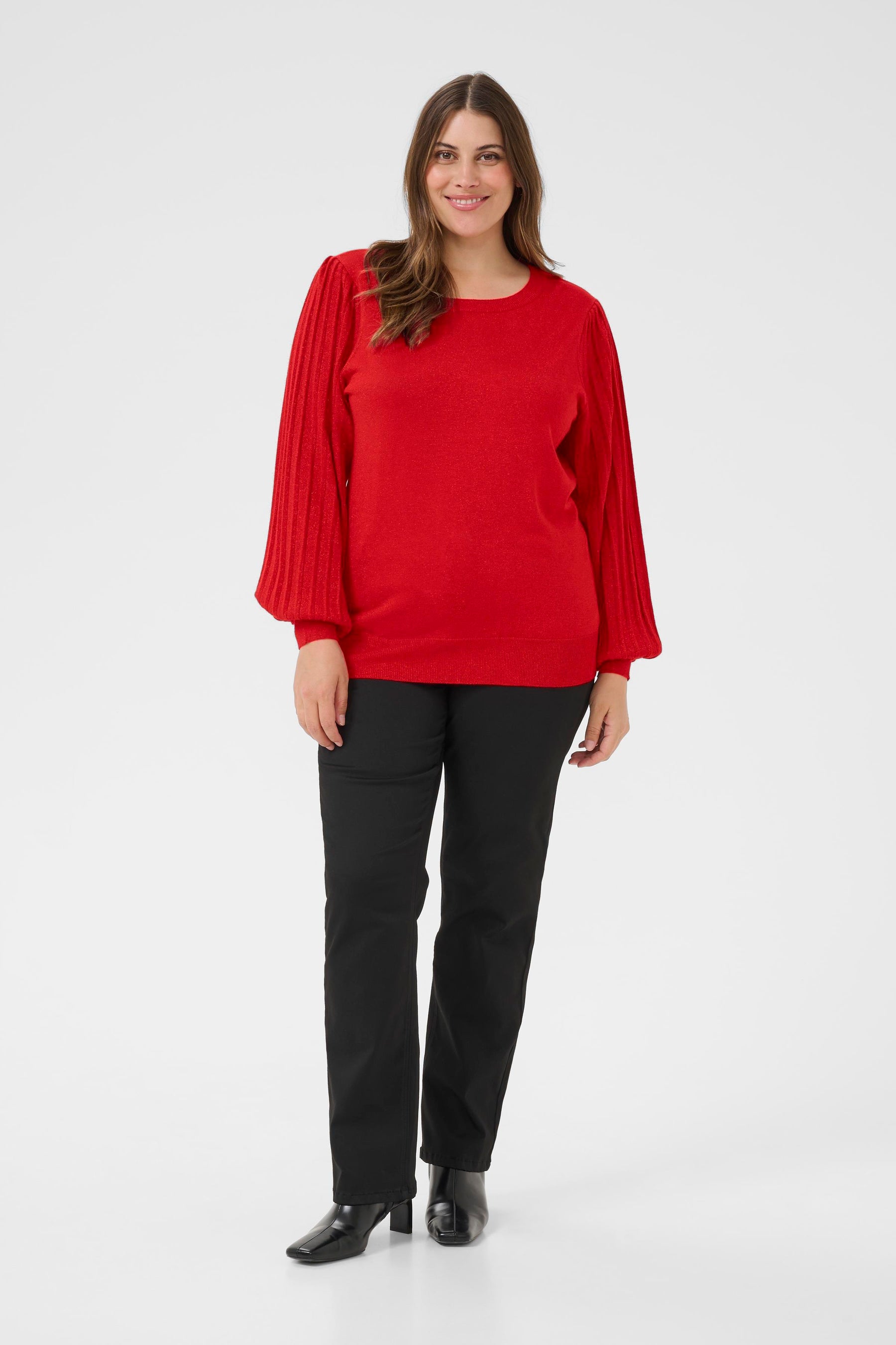 Kaffe Curve Regitta Jumper in Red