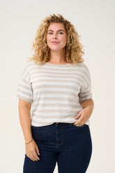 Kaffe Curve Regitta Knit Beige Stripe