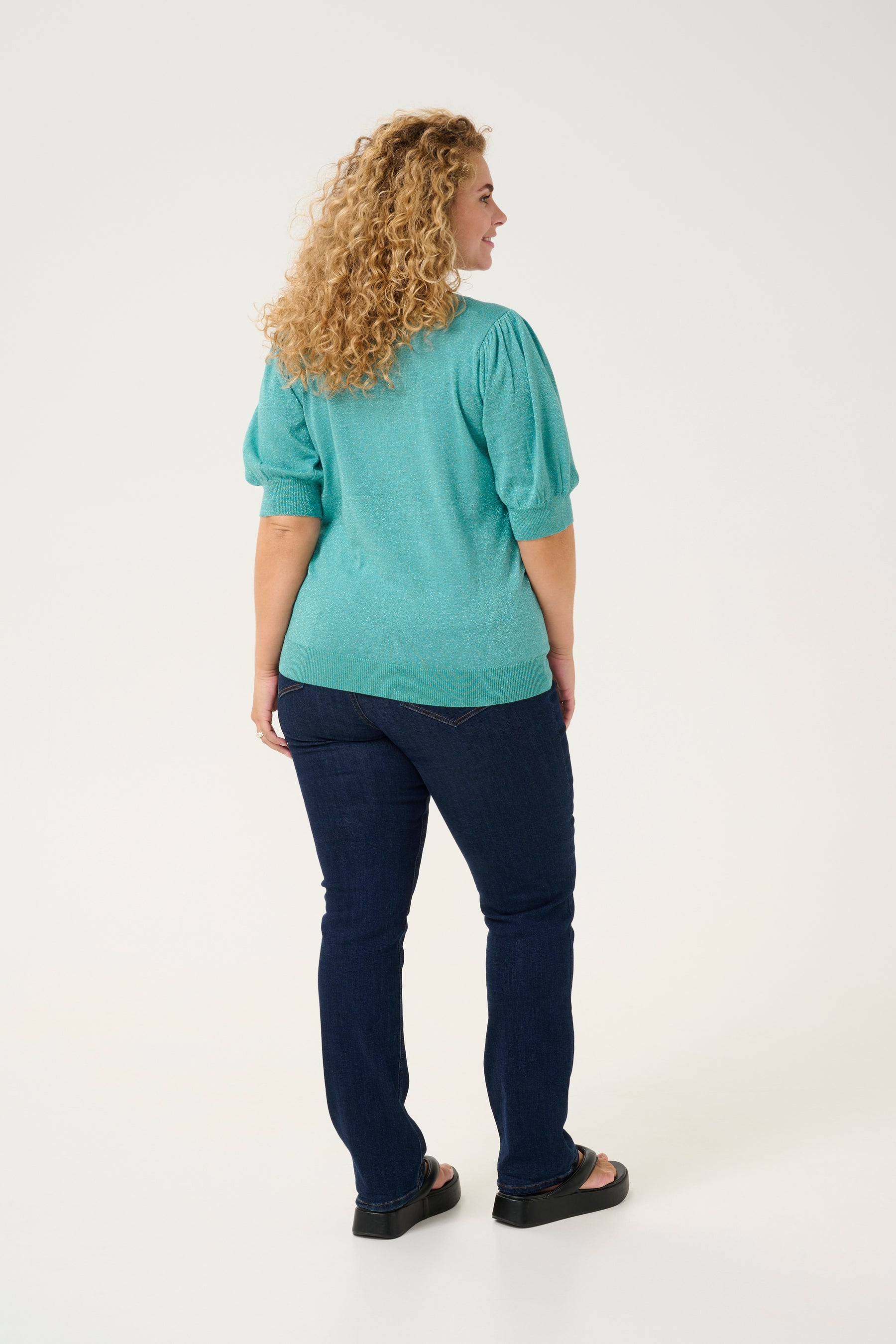Kaffe Curve Regitta Knit in Teal