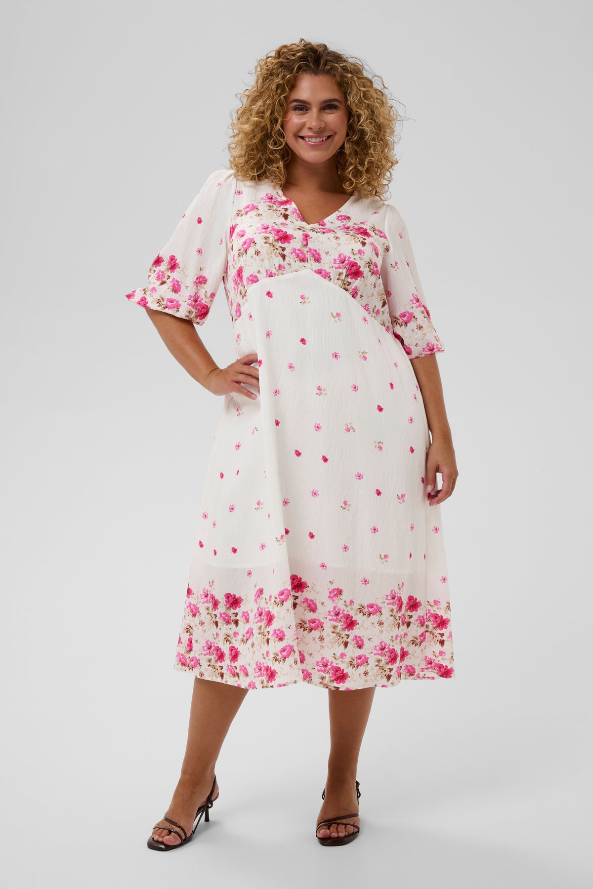 Kaffe Curve Rosa Floral Dress