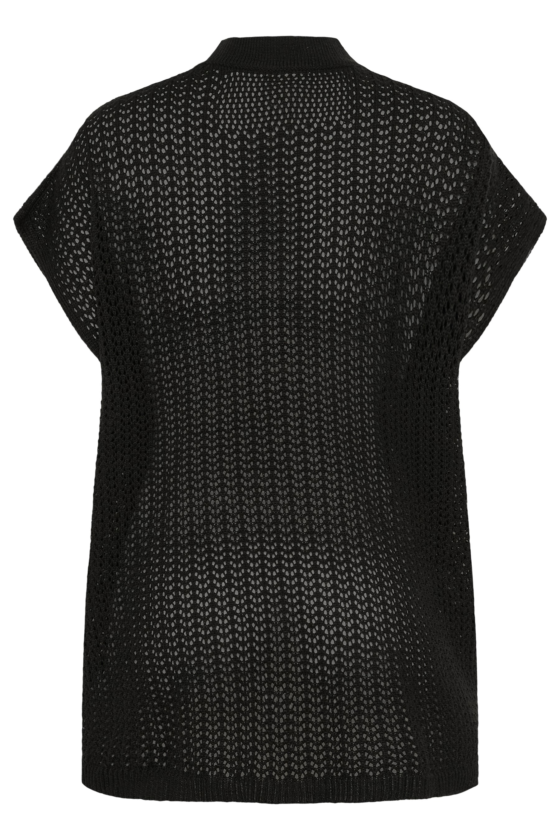 Kaffe Curve Rosa Poncho in Black