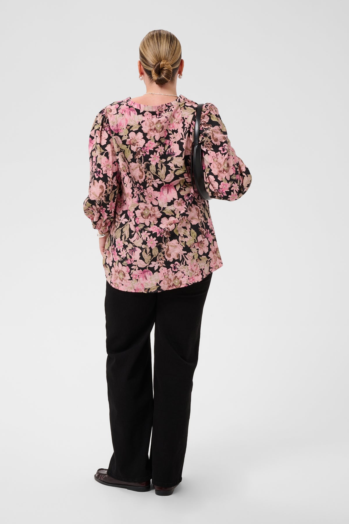 Kaffe Curve Sarina Blouse in Pink Flower