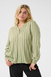 Kaffe Curve Sida Blouse in Khaki