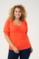 Kaffe Curve Sissy Blouse in Orange