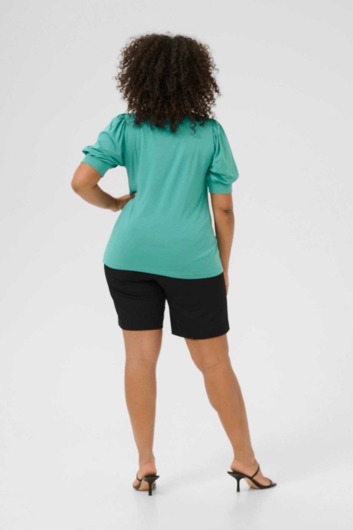 Kaffe Curve Sissy Blouse in Teal