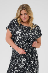 Kaffe Curve Stanley Blouse in Black/White Print