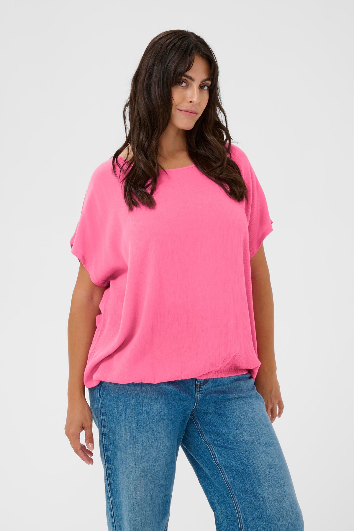 Kaffe Curve Stanley Blouse in Pink