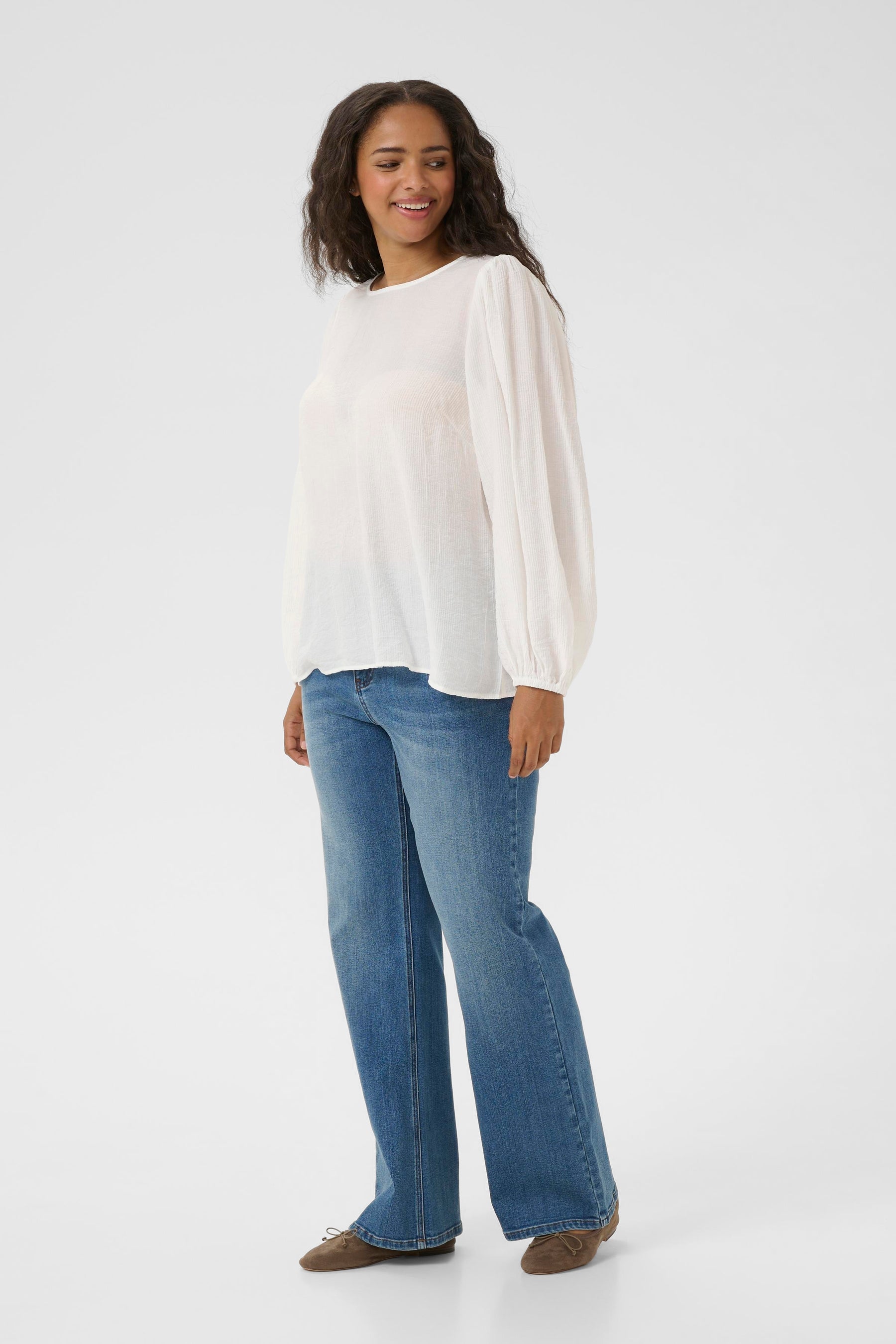 Kaffe Curve Viva Blouse in White
