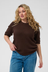 Kaffe Curve Viviana Knit Top in Brown