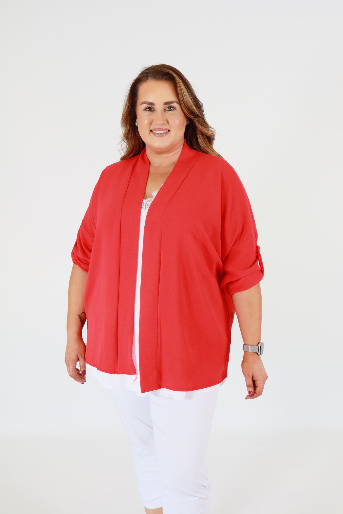 Lainey Cardigan in Red