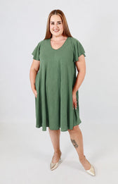 Lina Dress in Khaki