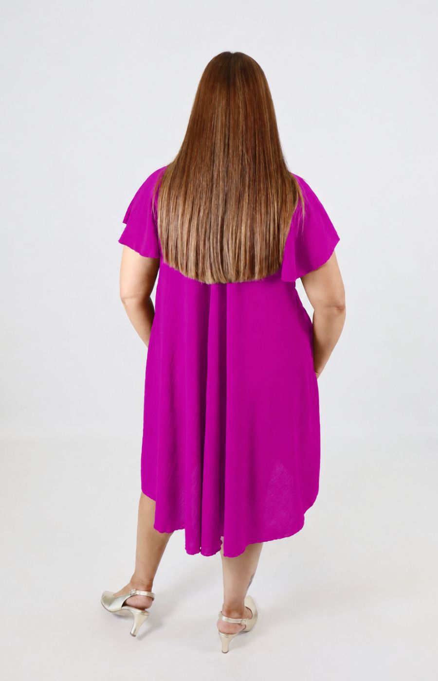 Lina Dress in Magenta