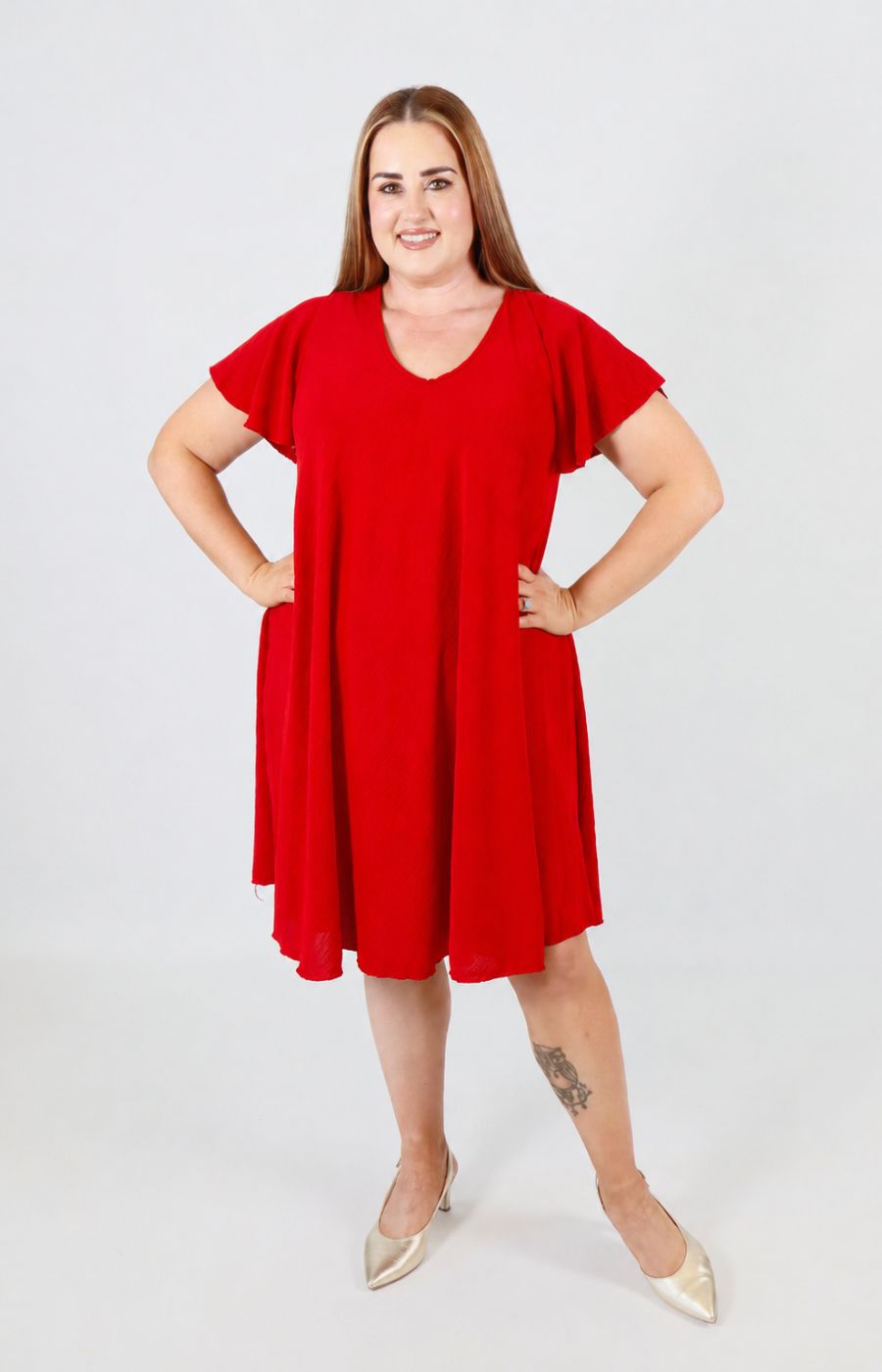 Lina Dress in Red