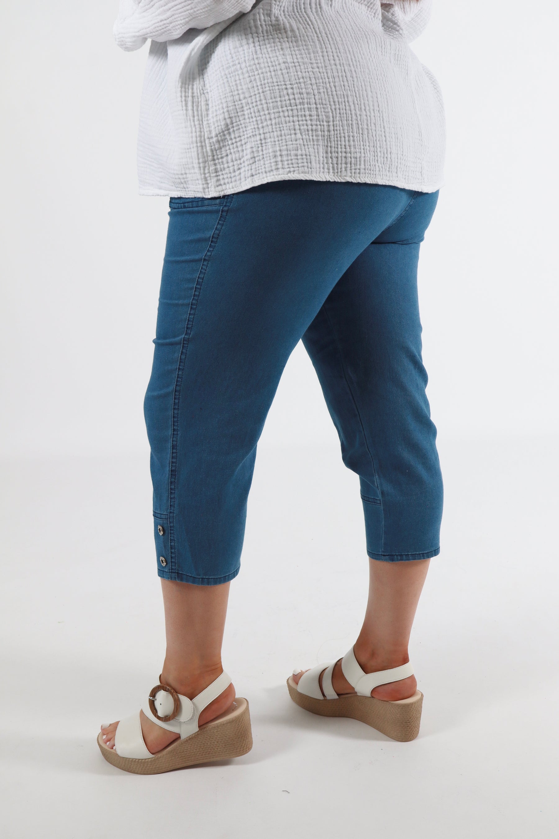Lucie Crop Trousers Denim