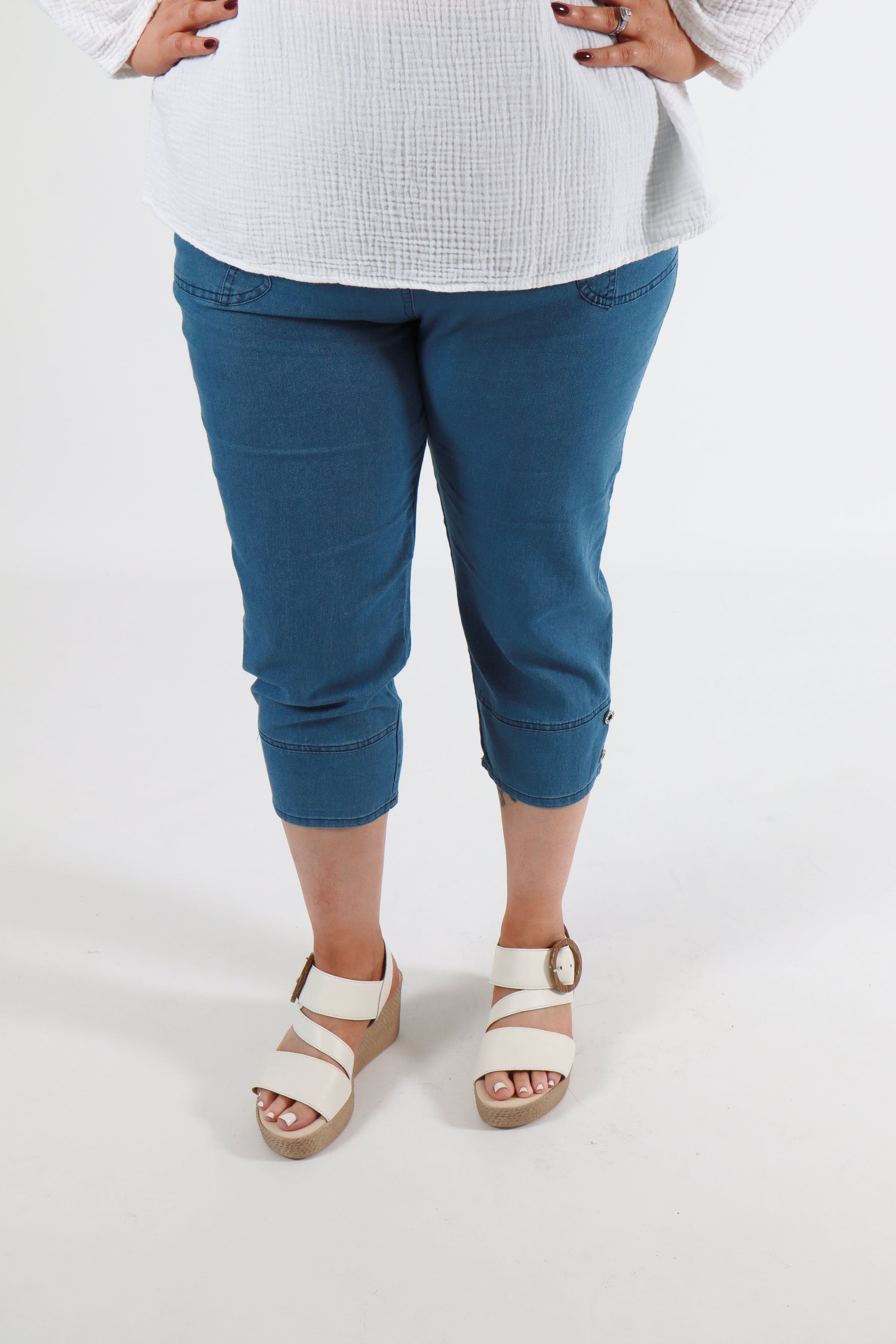 Lucie Crop Trousers Denim