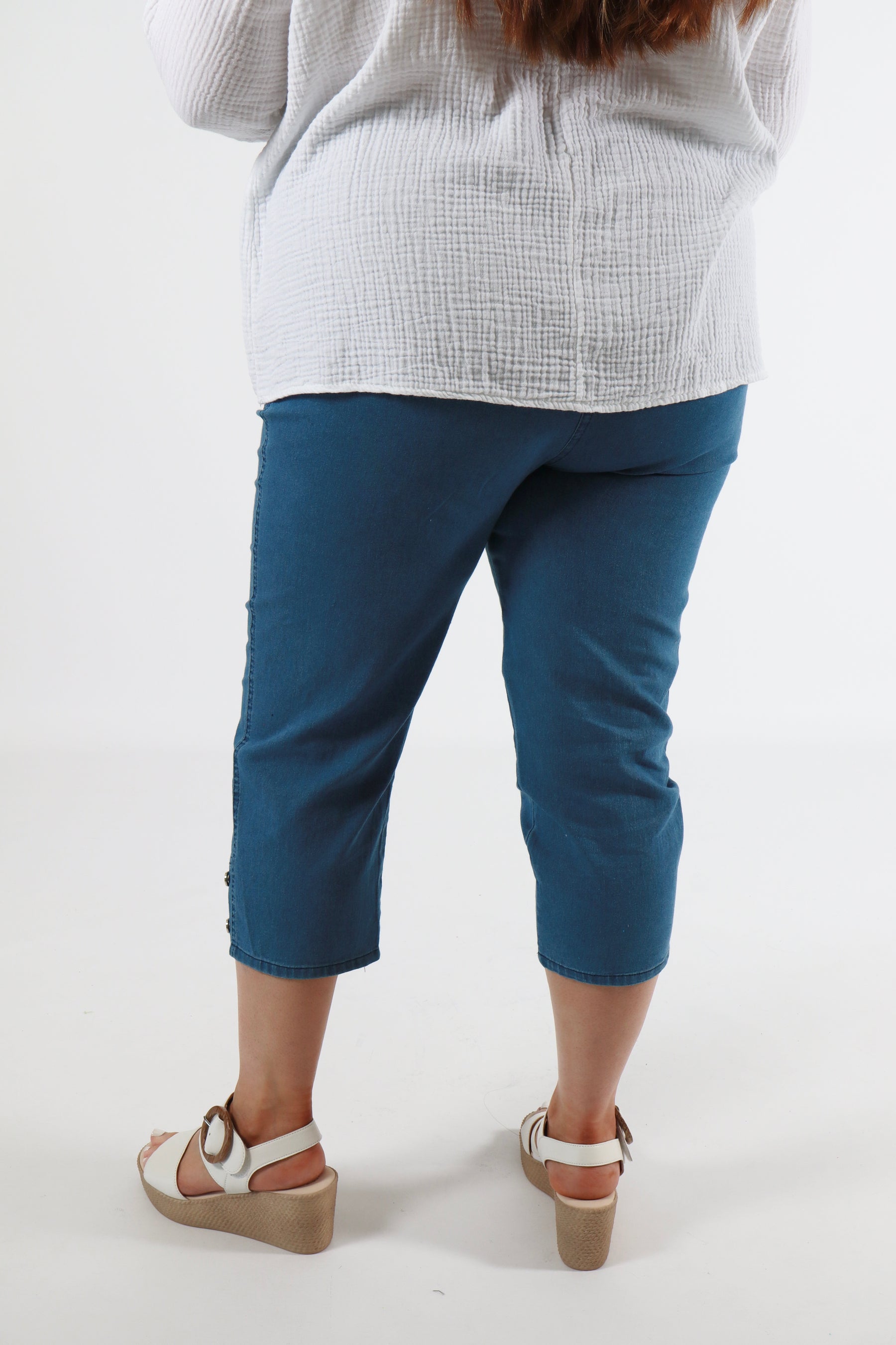 Lucie Crop Trousers Denim