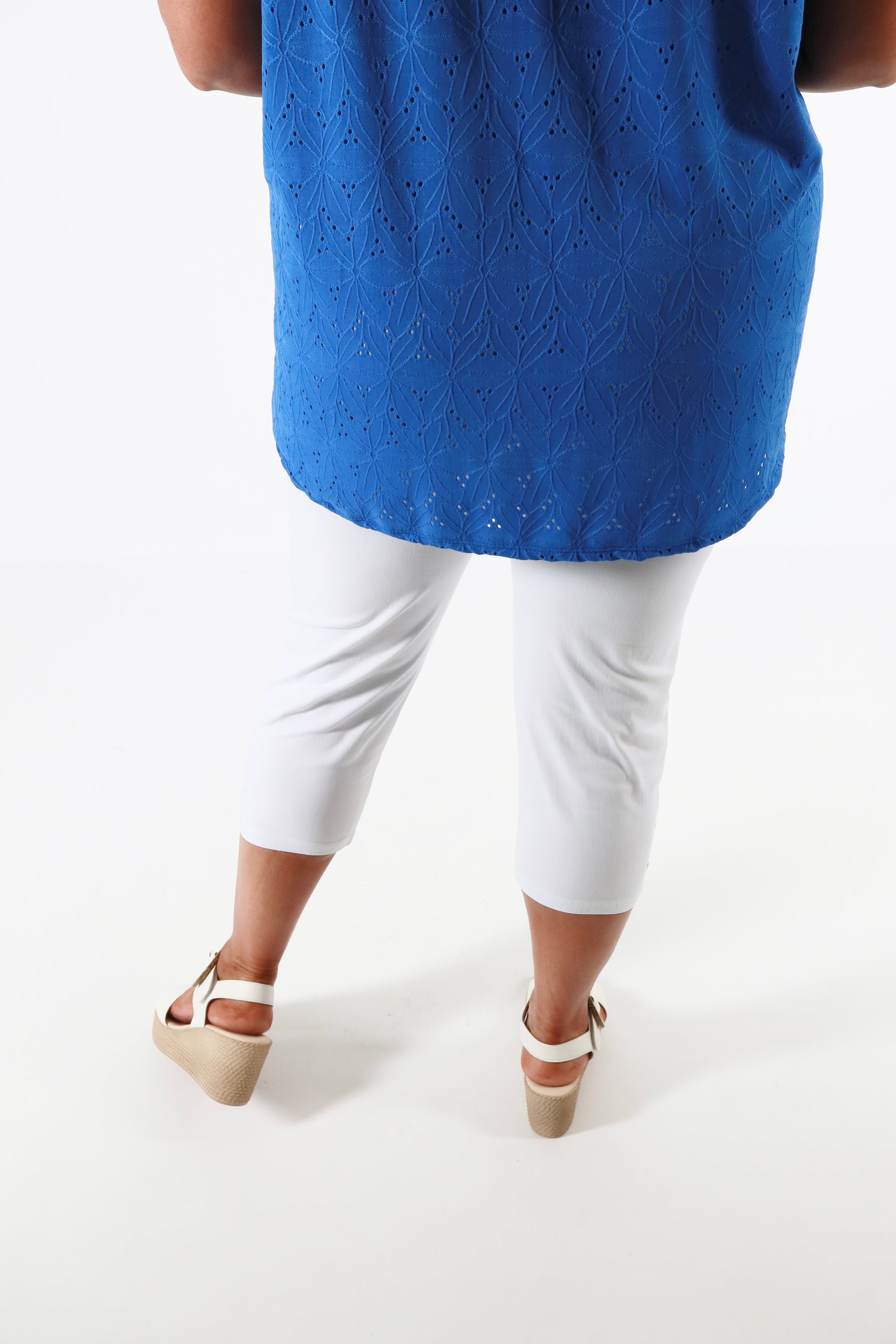 Lucie Crop Trousers in White