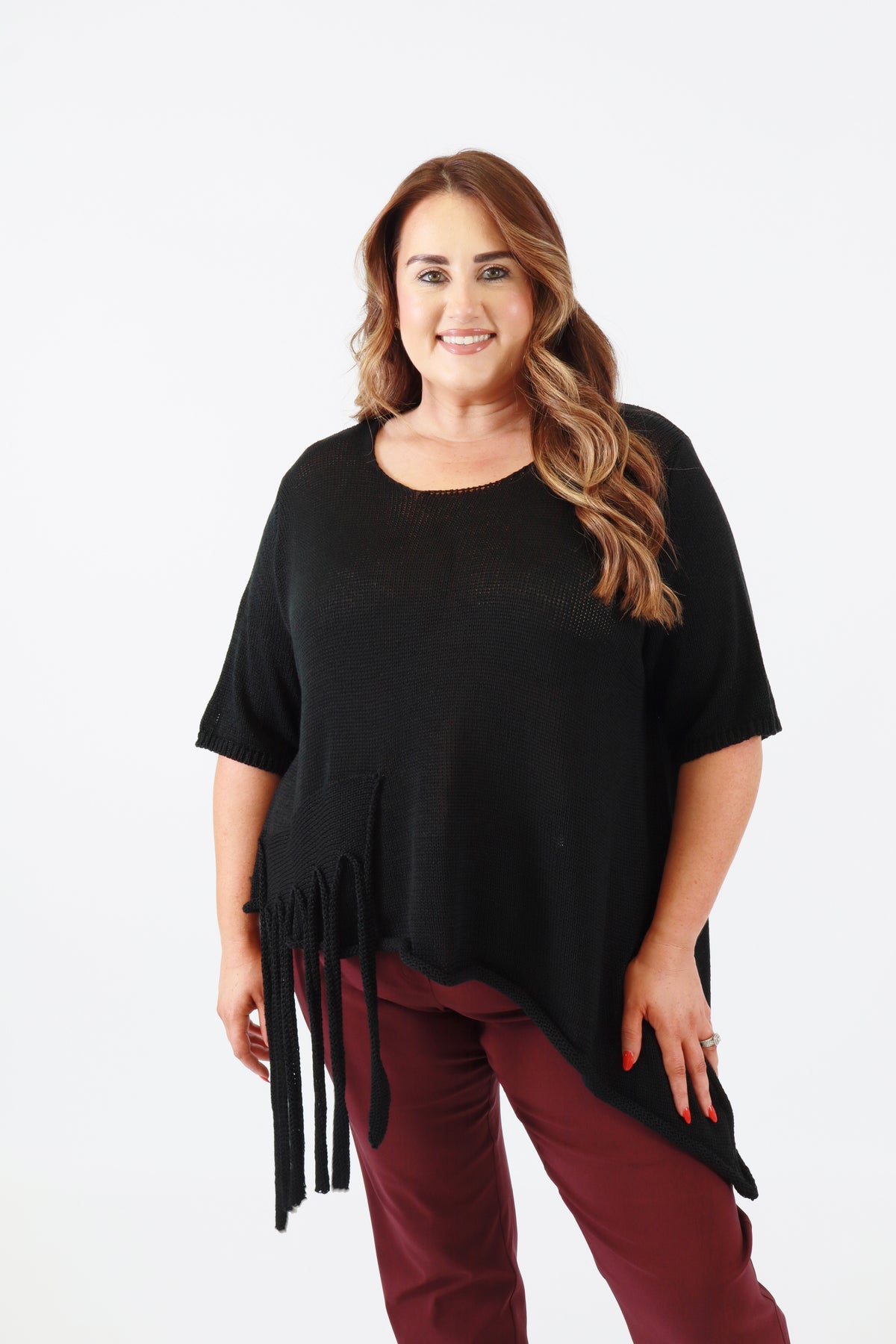 Lydia Knit Top in Black
