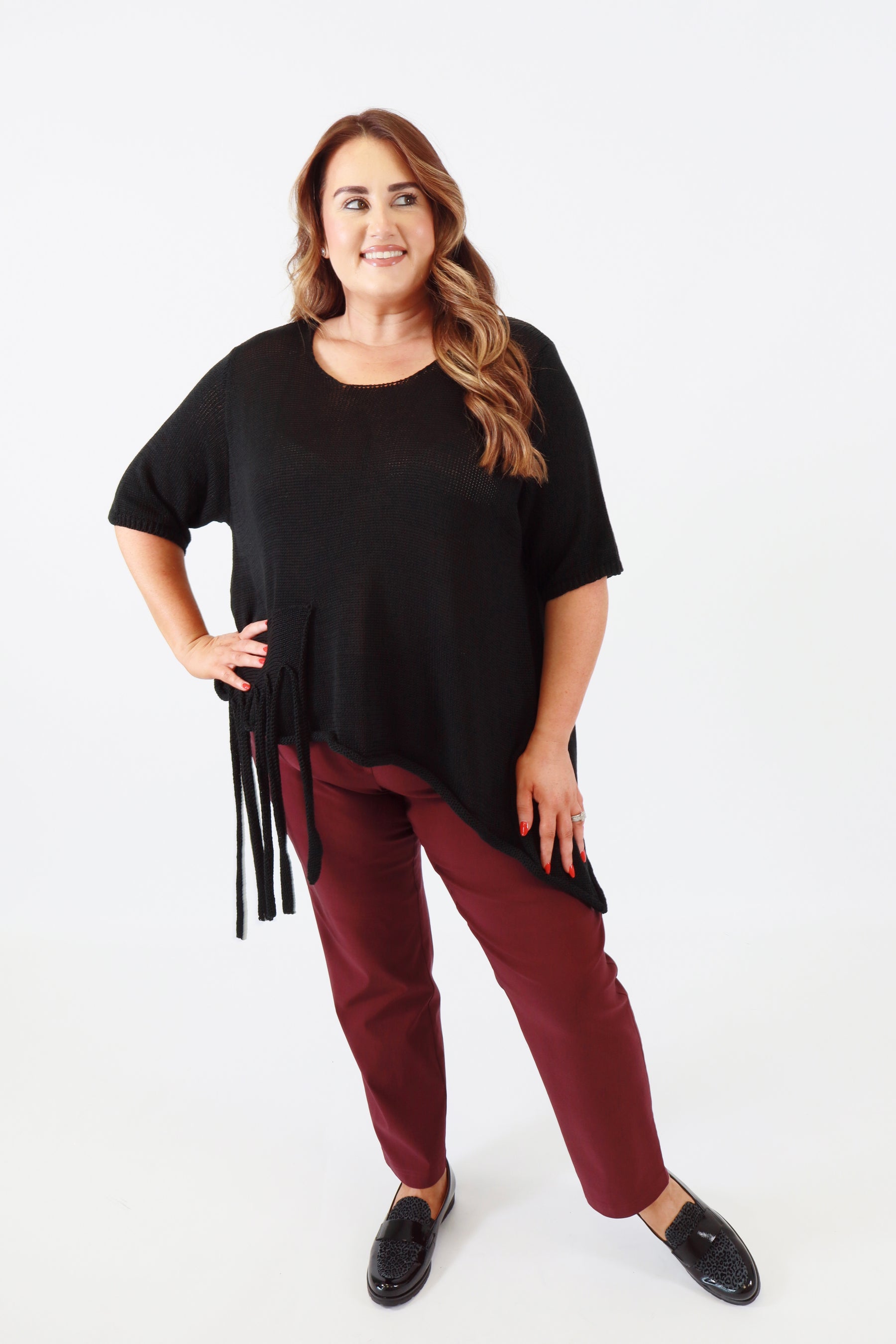 Lydia Knit Top in Black