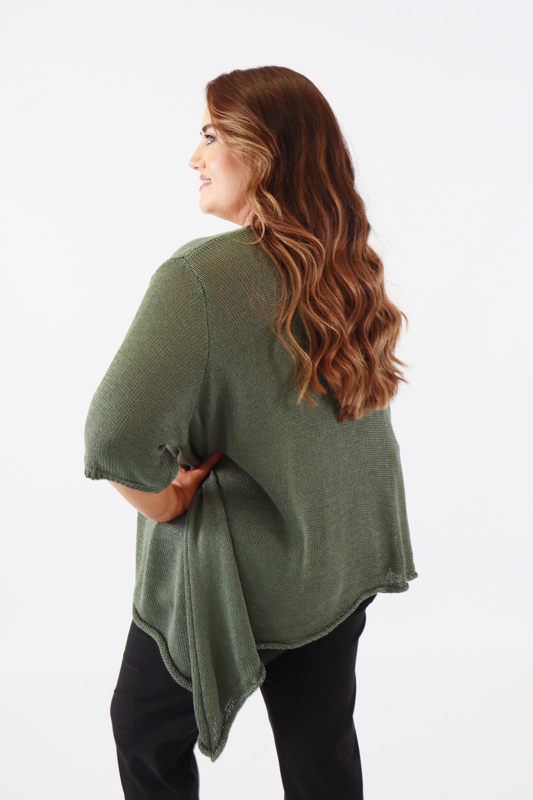 Lydia Knit Top in Green