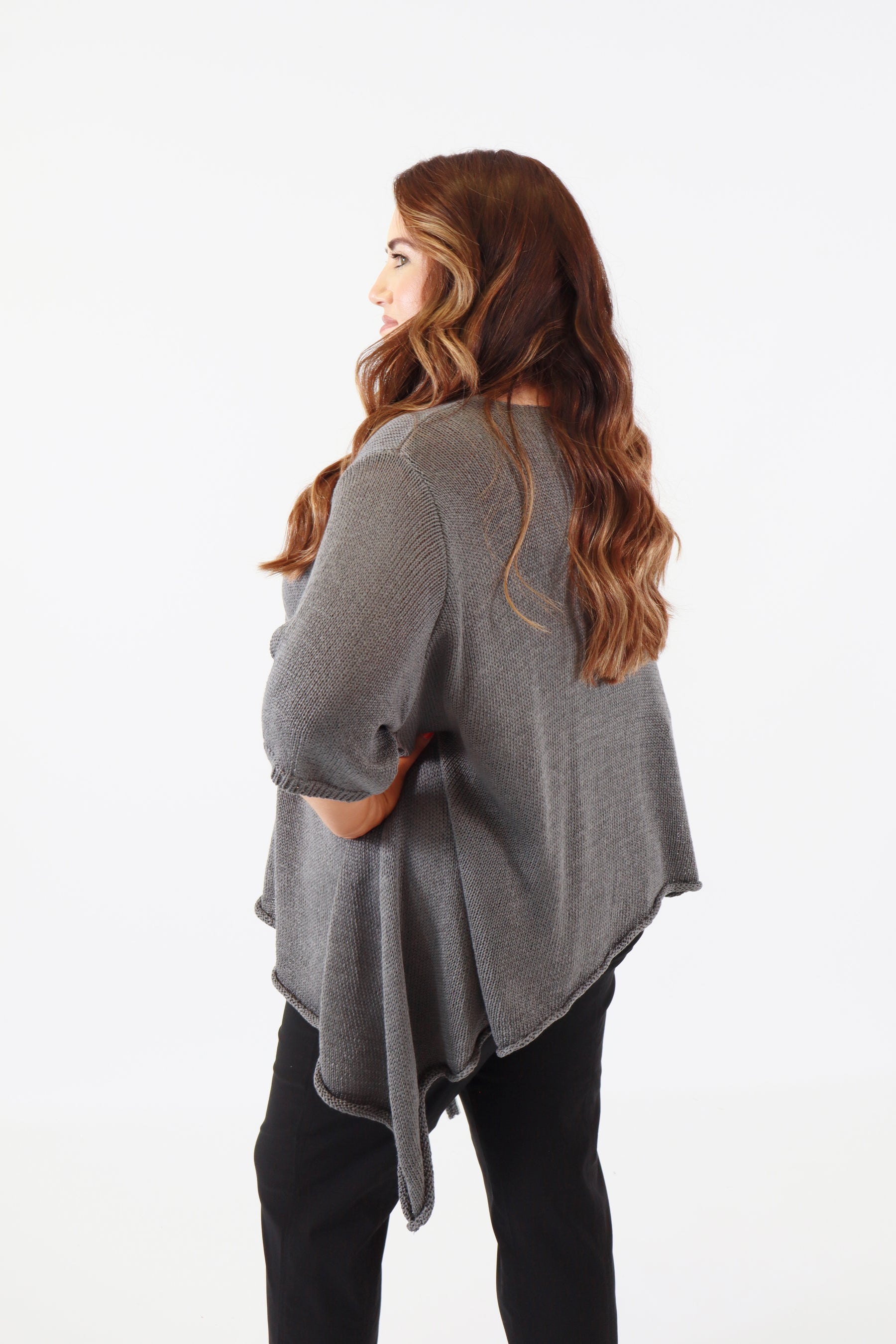 Lydia Knit Top in Grey