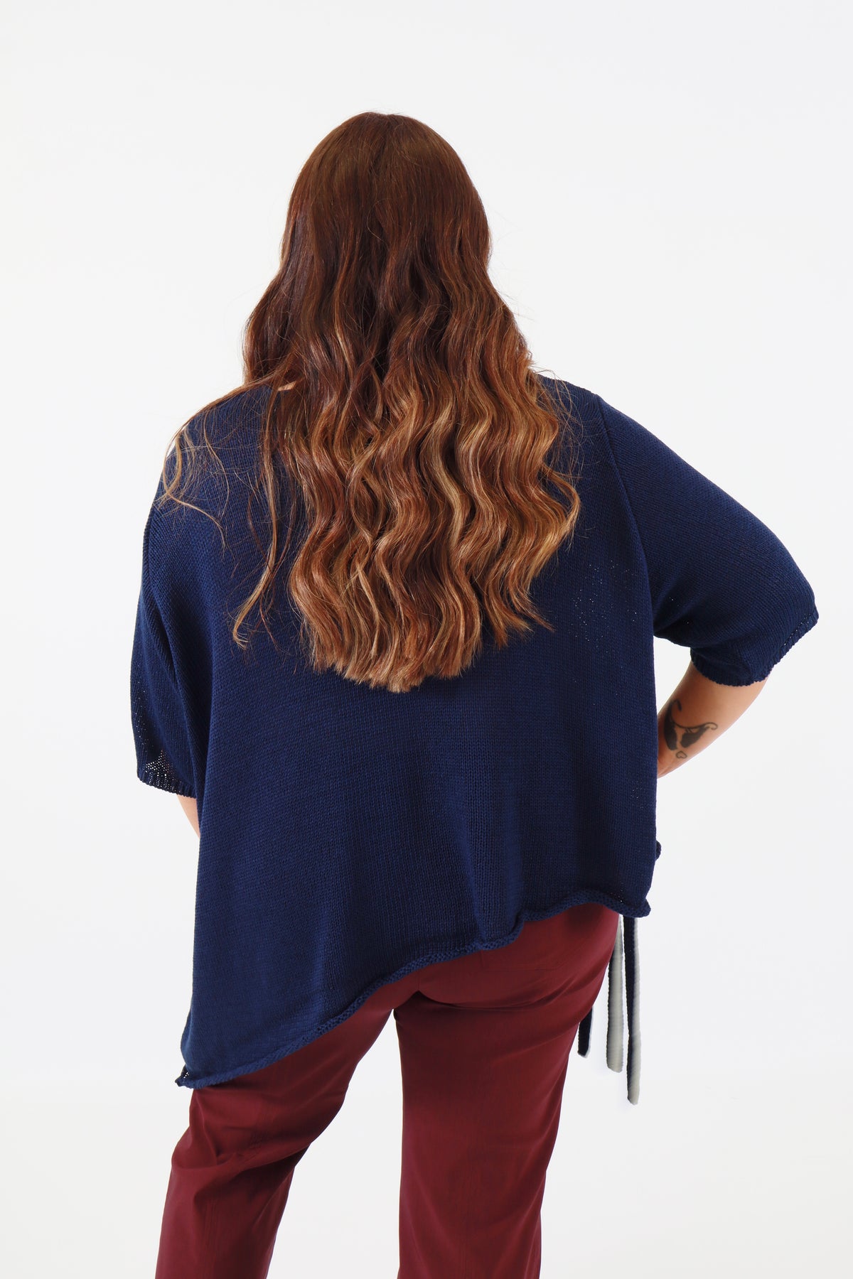 Lydia Knit Top in Navy
