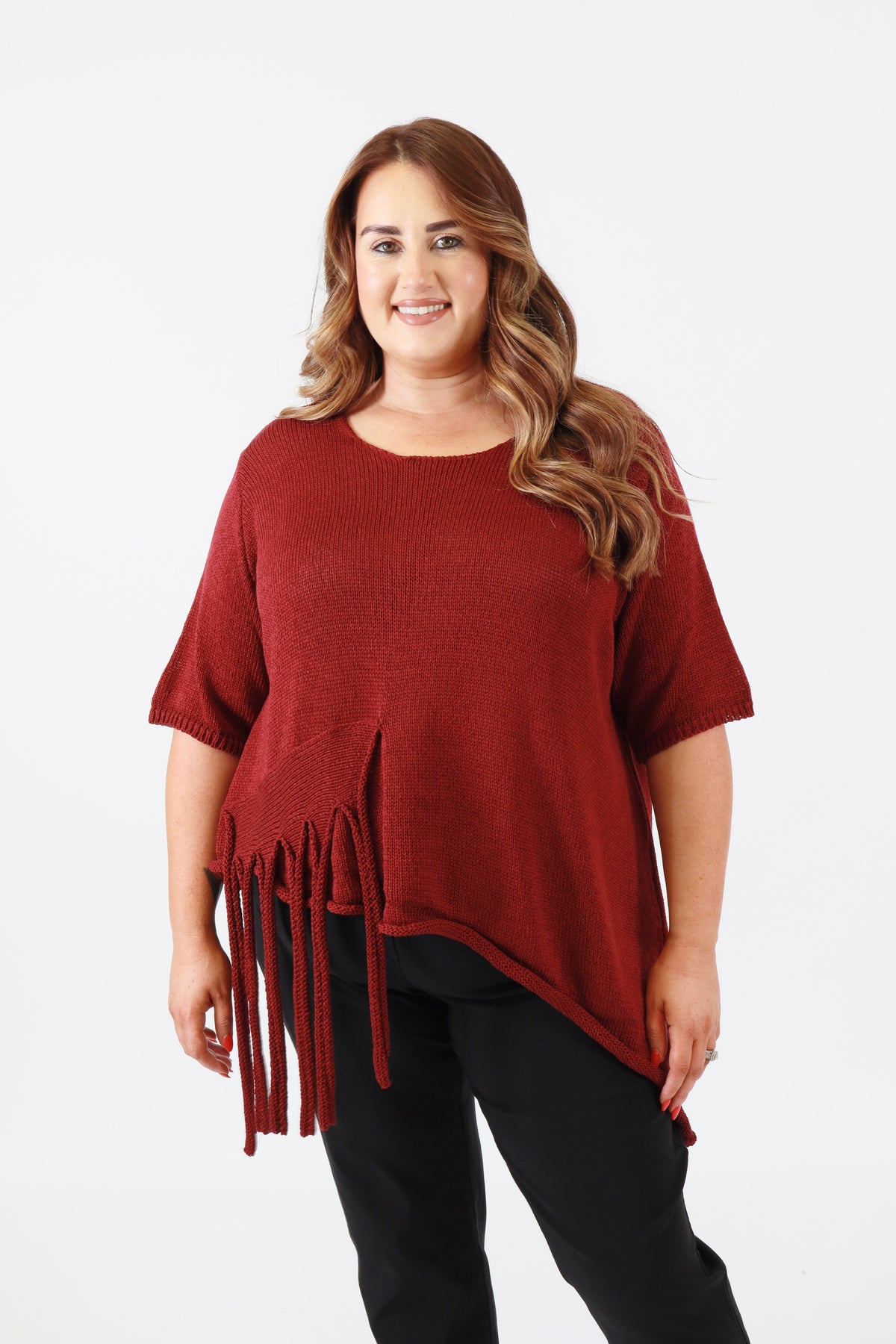 Lydia Knit Top in Wine