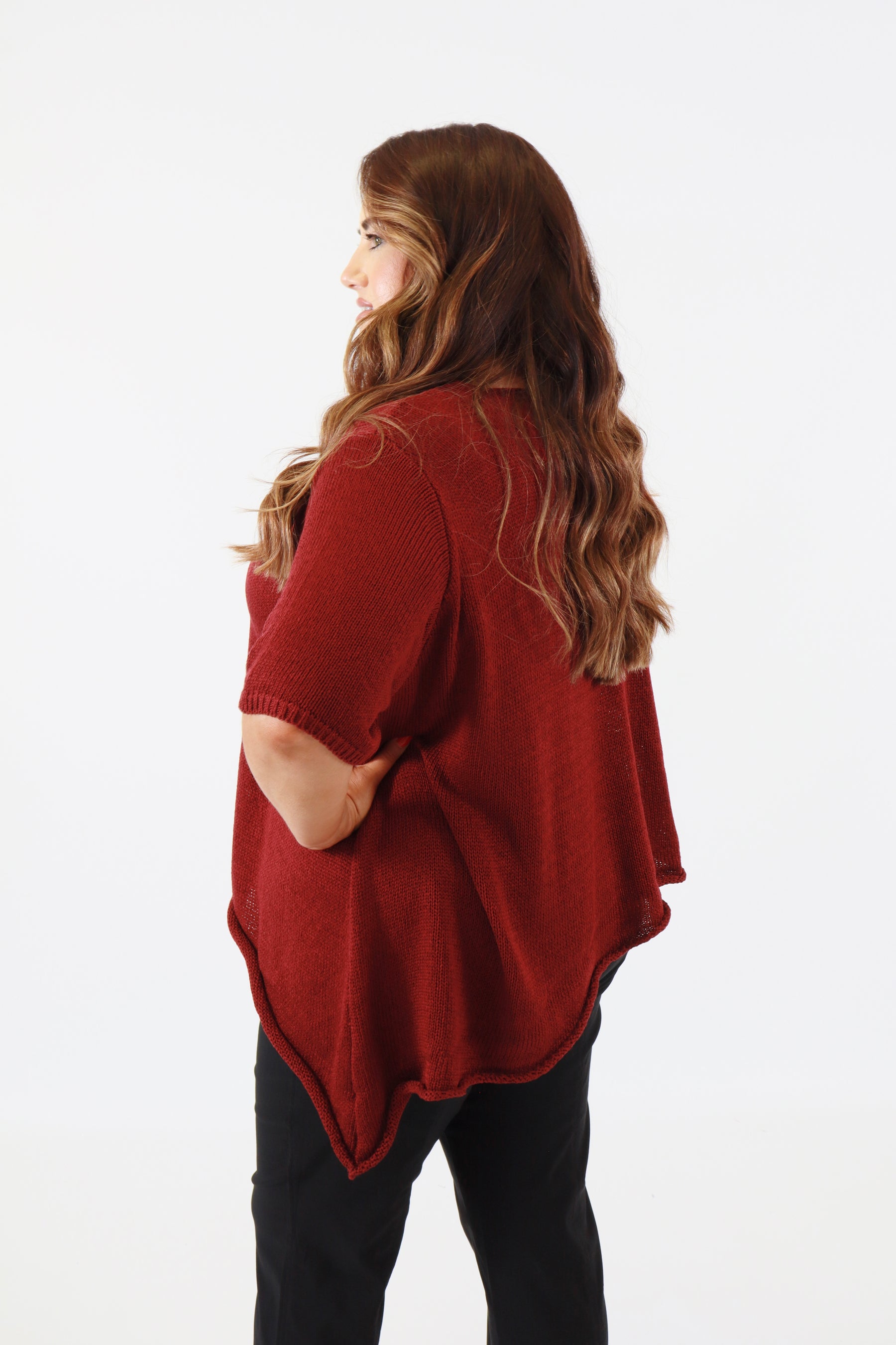 Lydia Knit Top in Wine