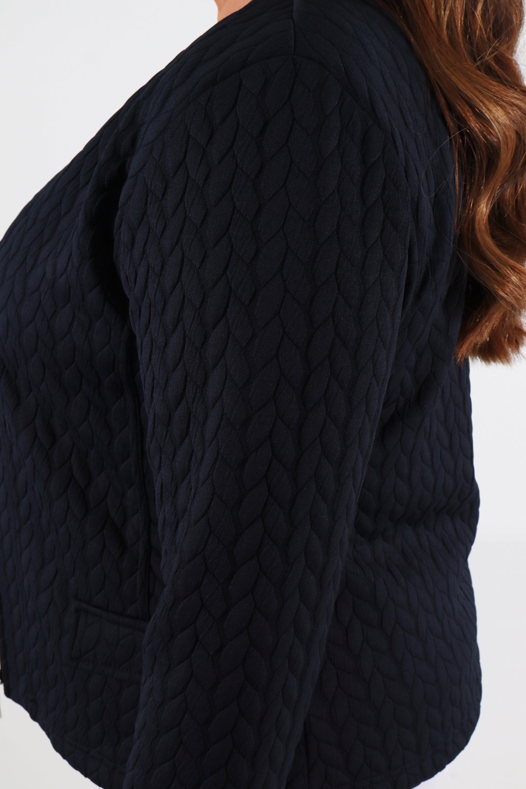 Magna Jacquard Jacket in Navy