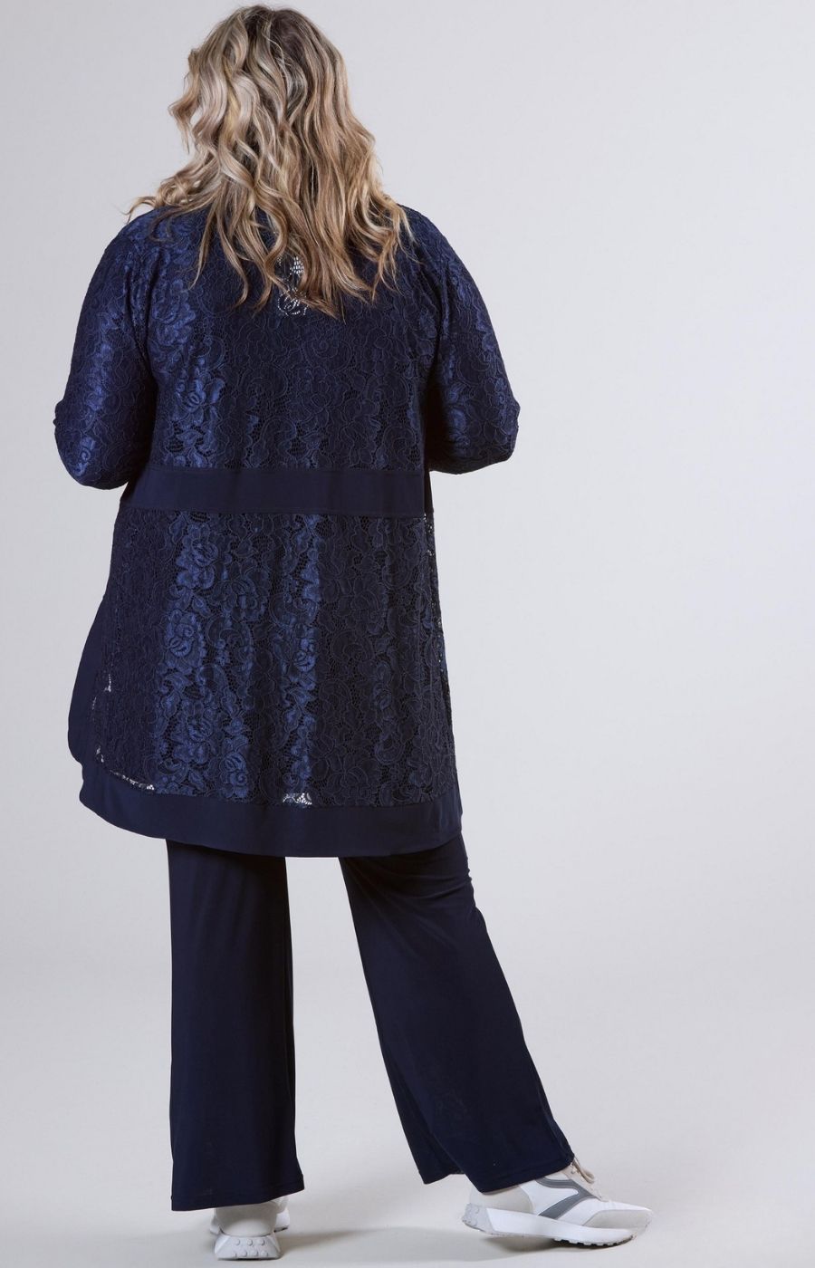 Magna Lace Cardigan in Navy