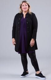 Magna Longline Jacket in Black