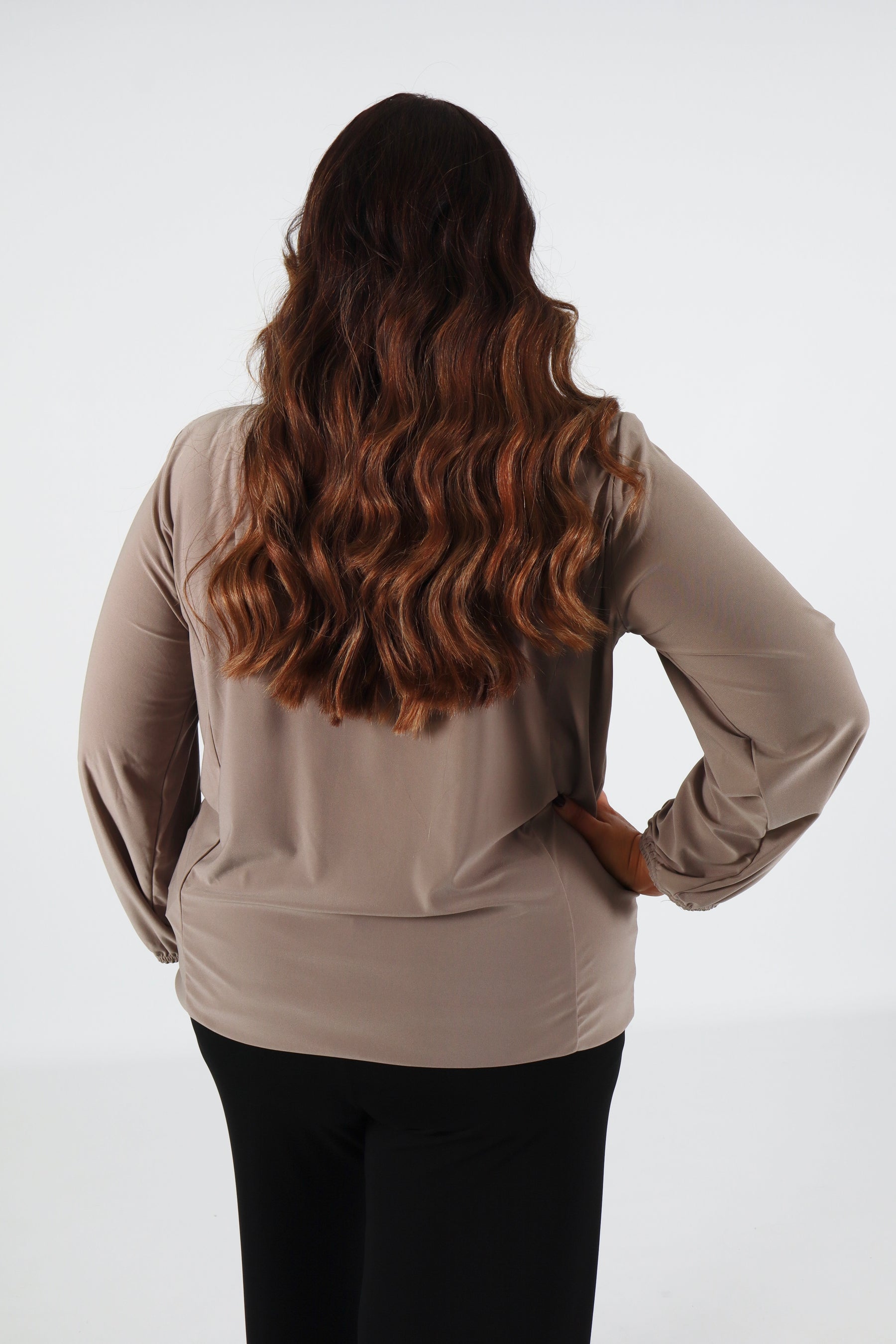 Magna Pleated Blouse in Sand