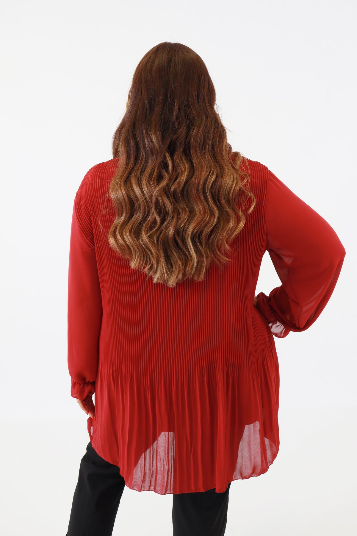 Maizie Pleated Blouse in Rust