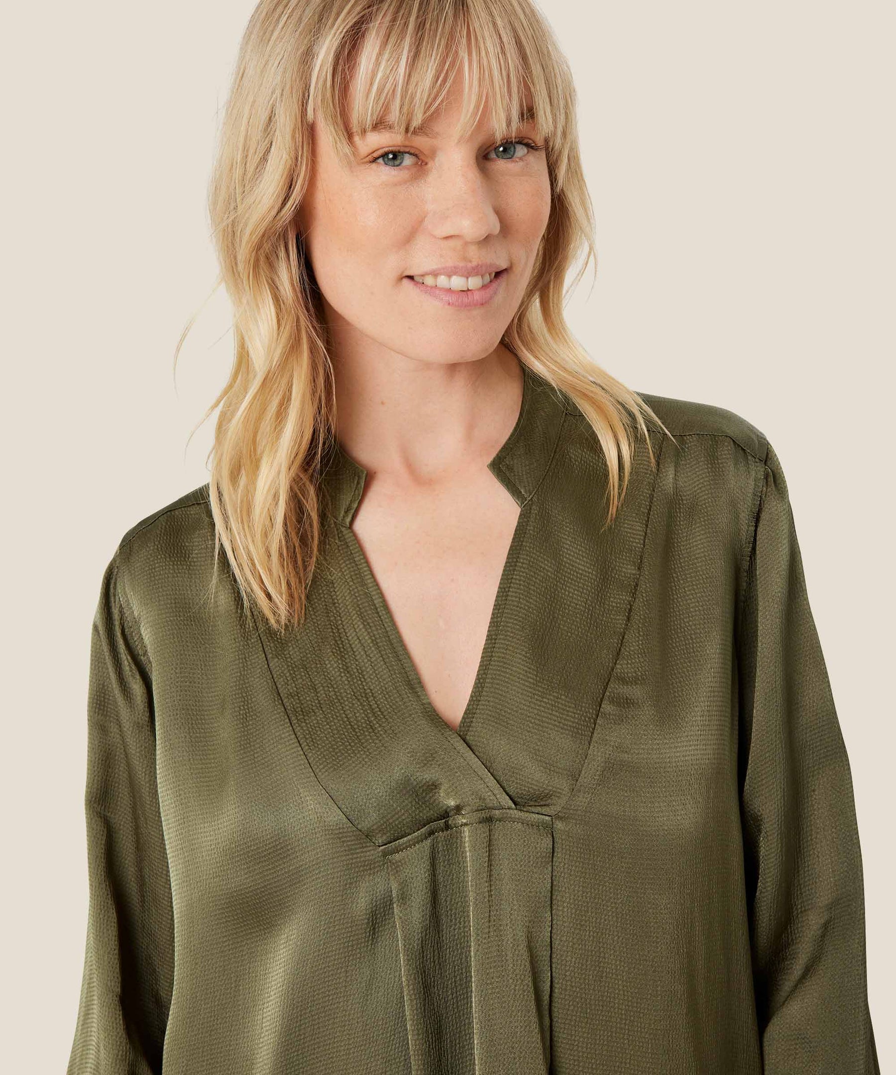Masai Gona V-Neck Tunic in Khaki