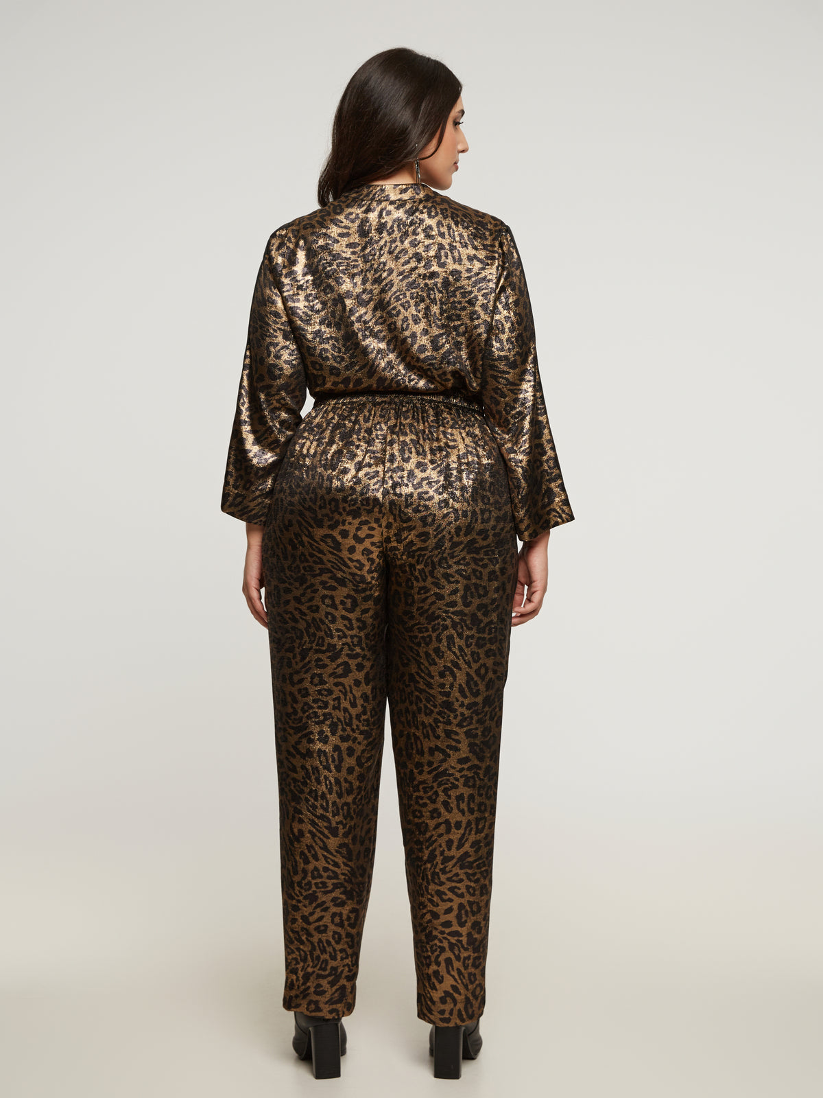 Mat Gold Leopard Trousers