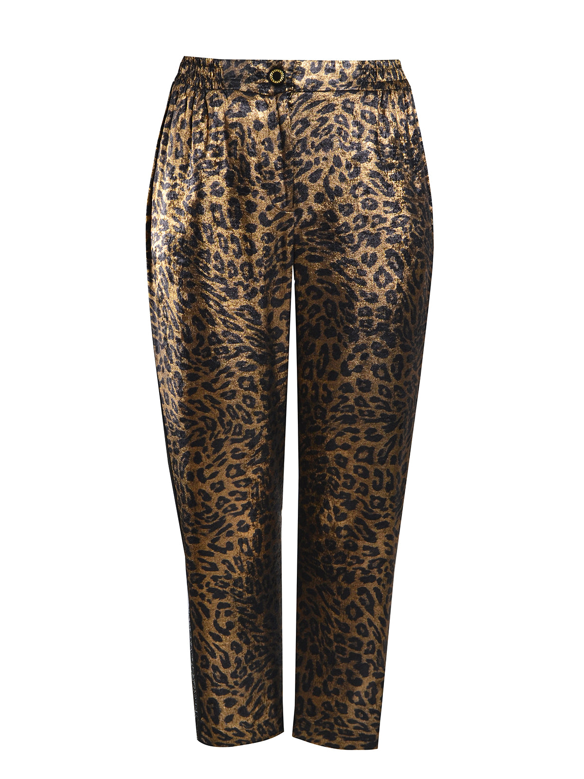 Mat Gold Leopard Trousers