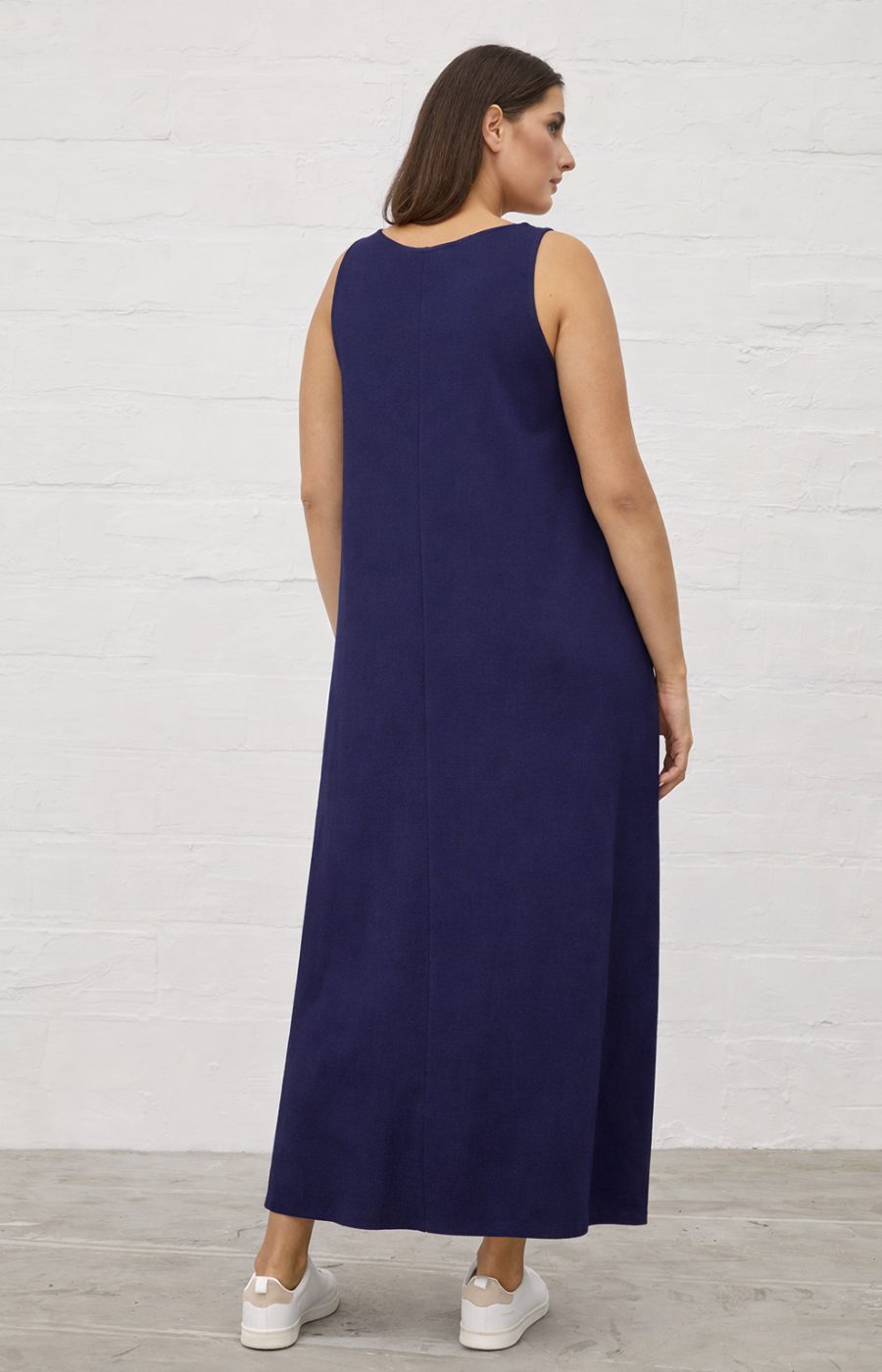 Mat Maxi Dress in Navy