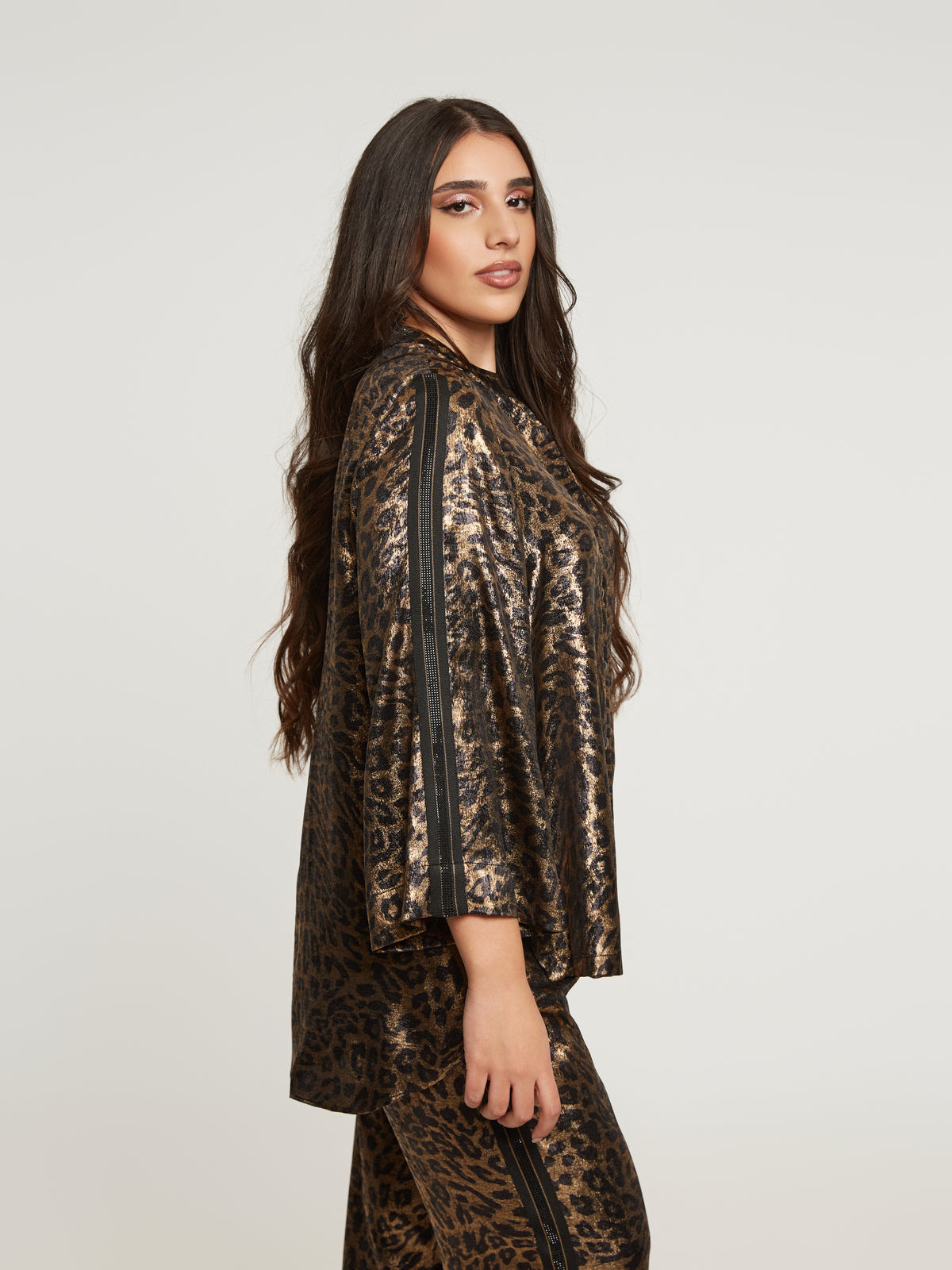 Mat Shirt in Gold Leopard Print