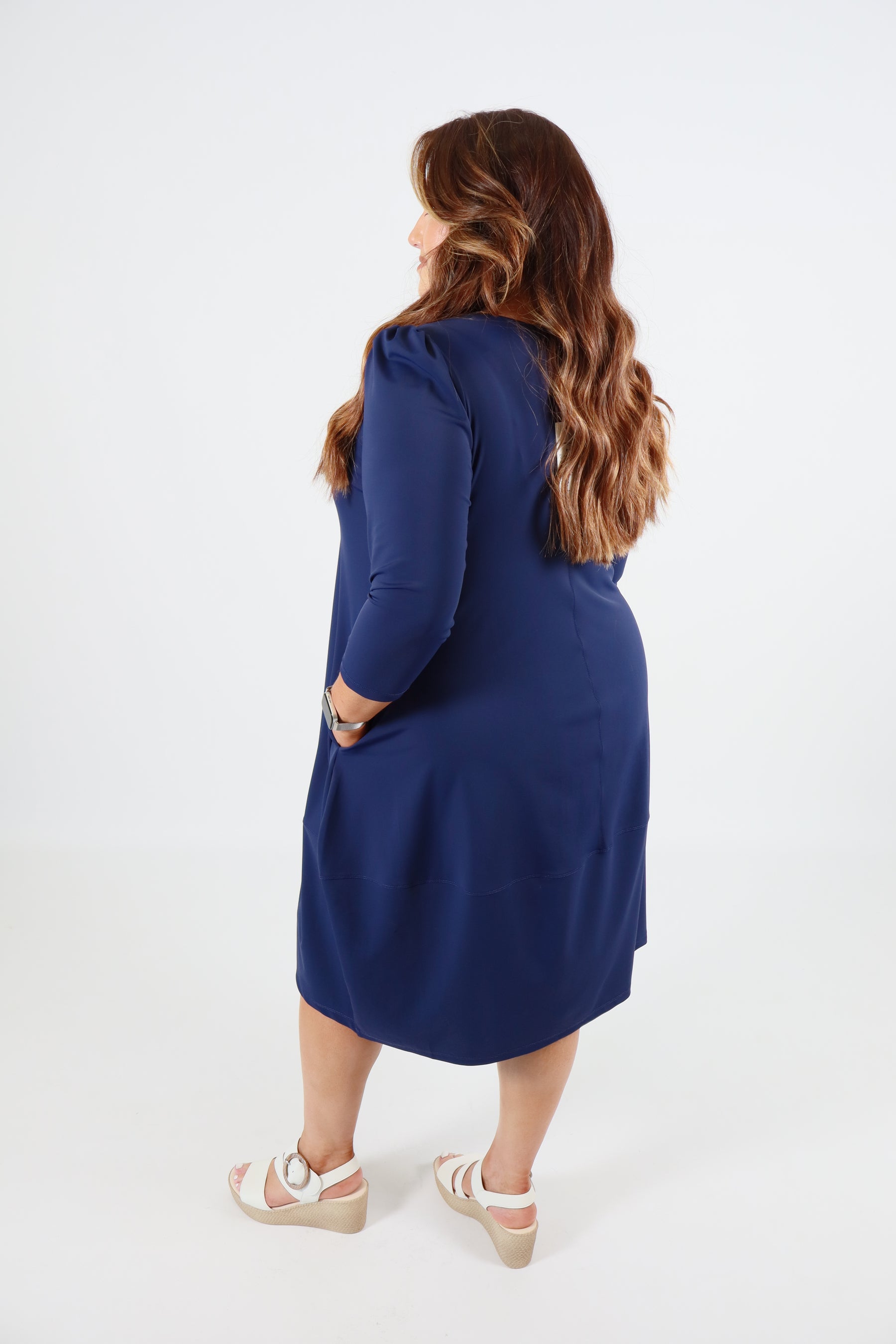 Mellomi Darcy Dress in Navy