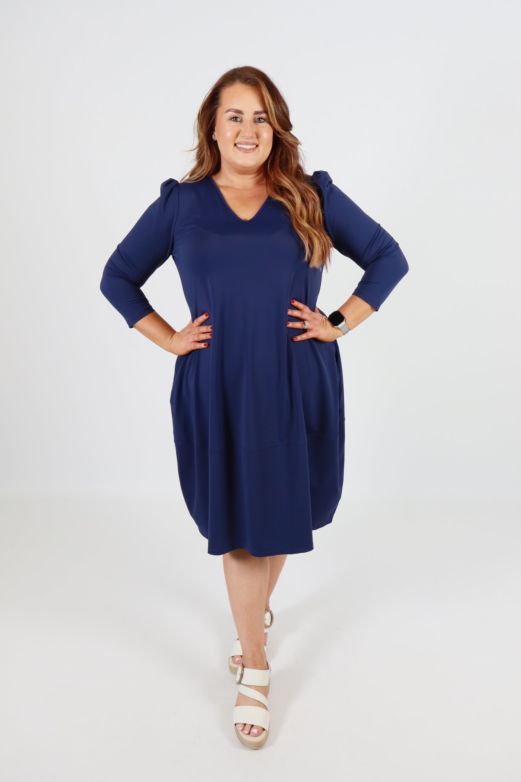 Mellomi Darcy Dress in Navy