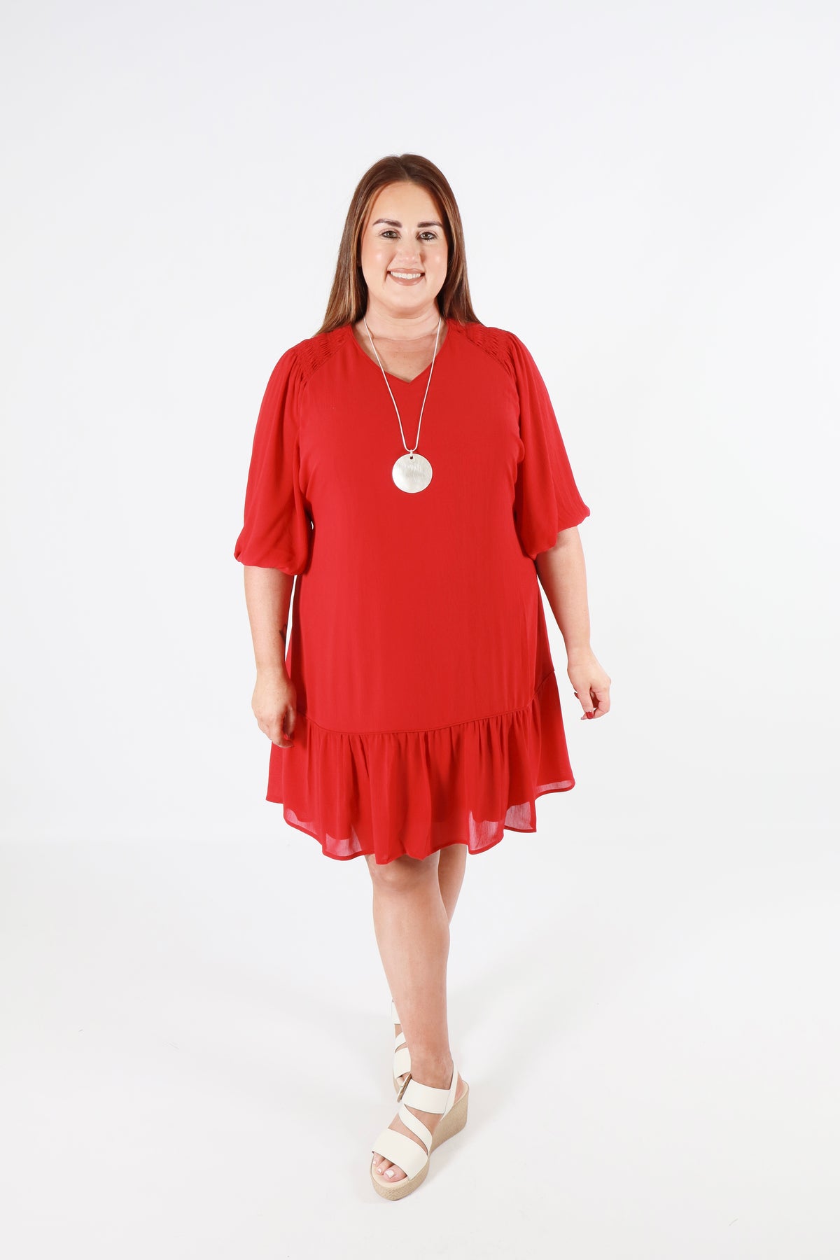 Mellomi Holly Dress in Red