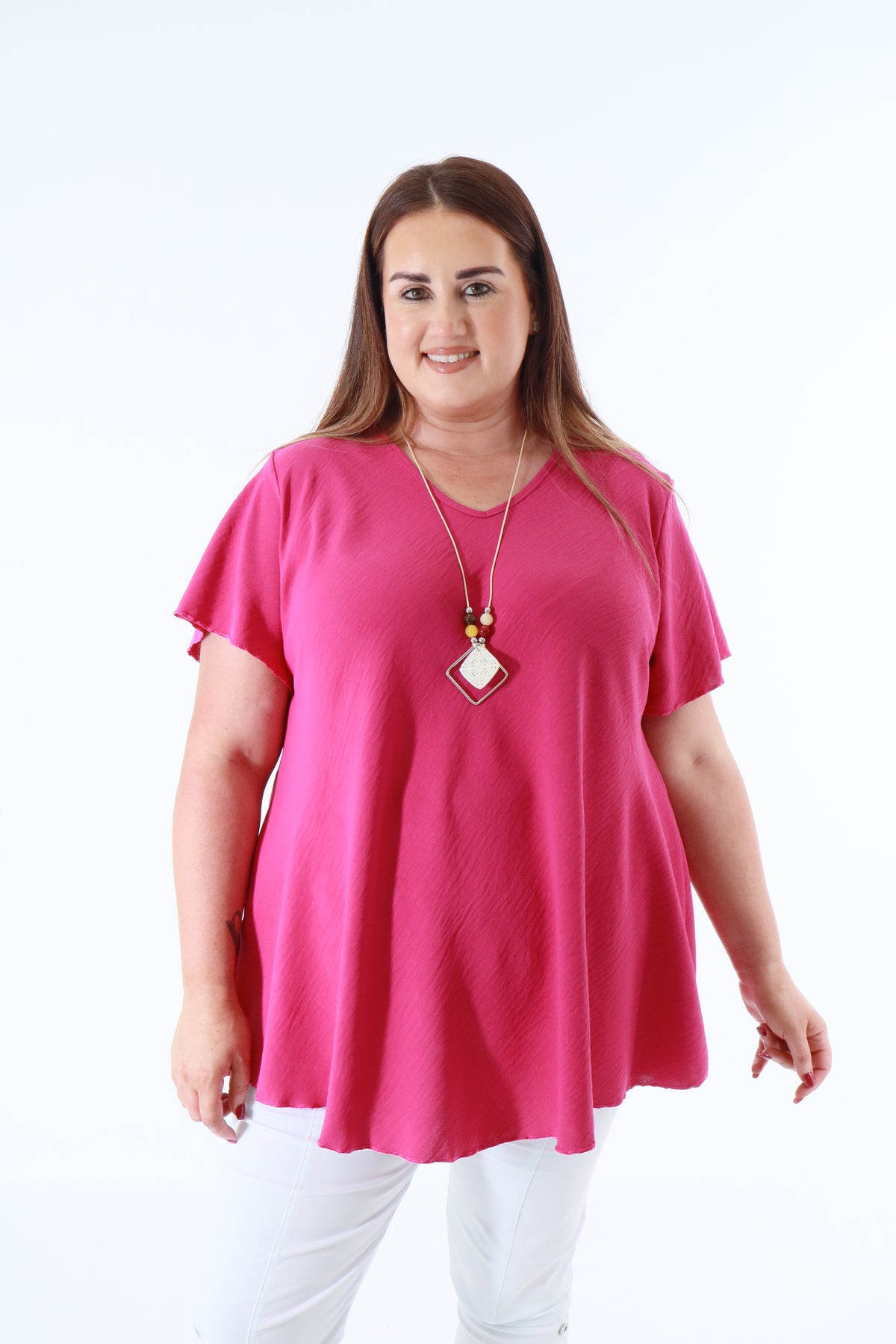 Nina Blouse in Magenta