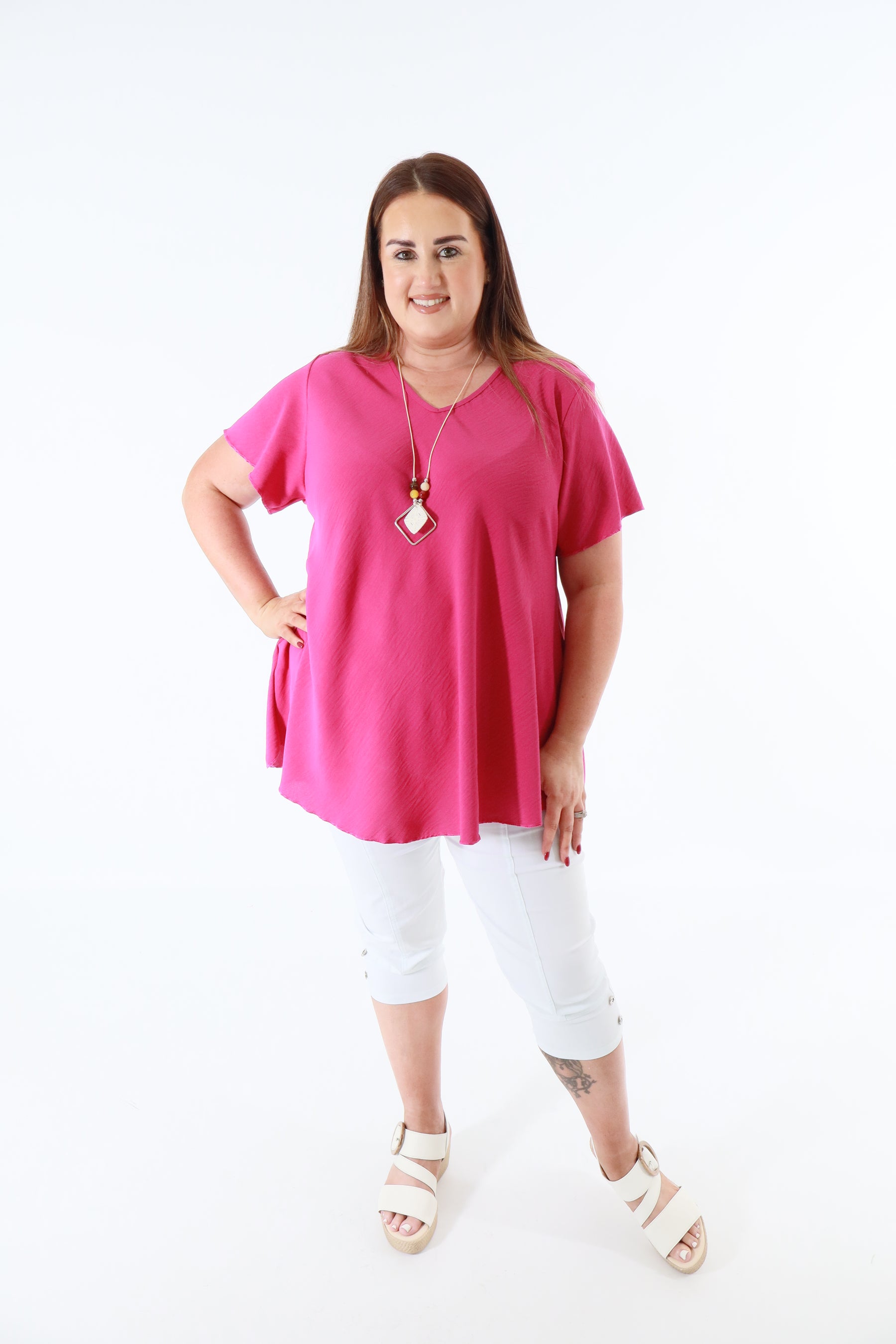 Nina Blouse in Magenta