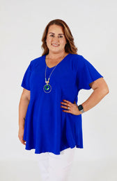 Nina Blouse in Royal Blue