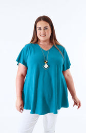Nina Blouse in Teal
