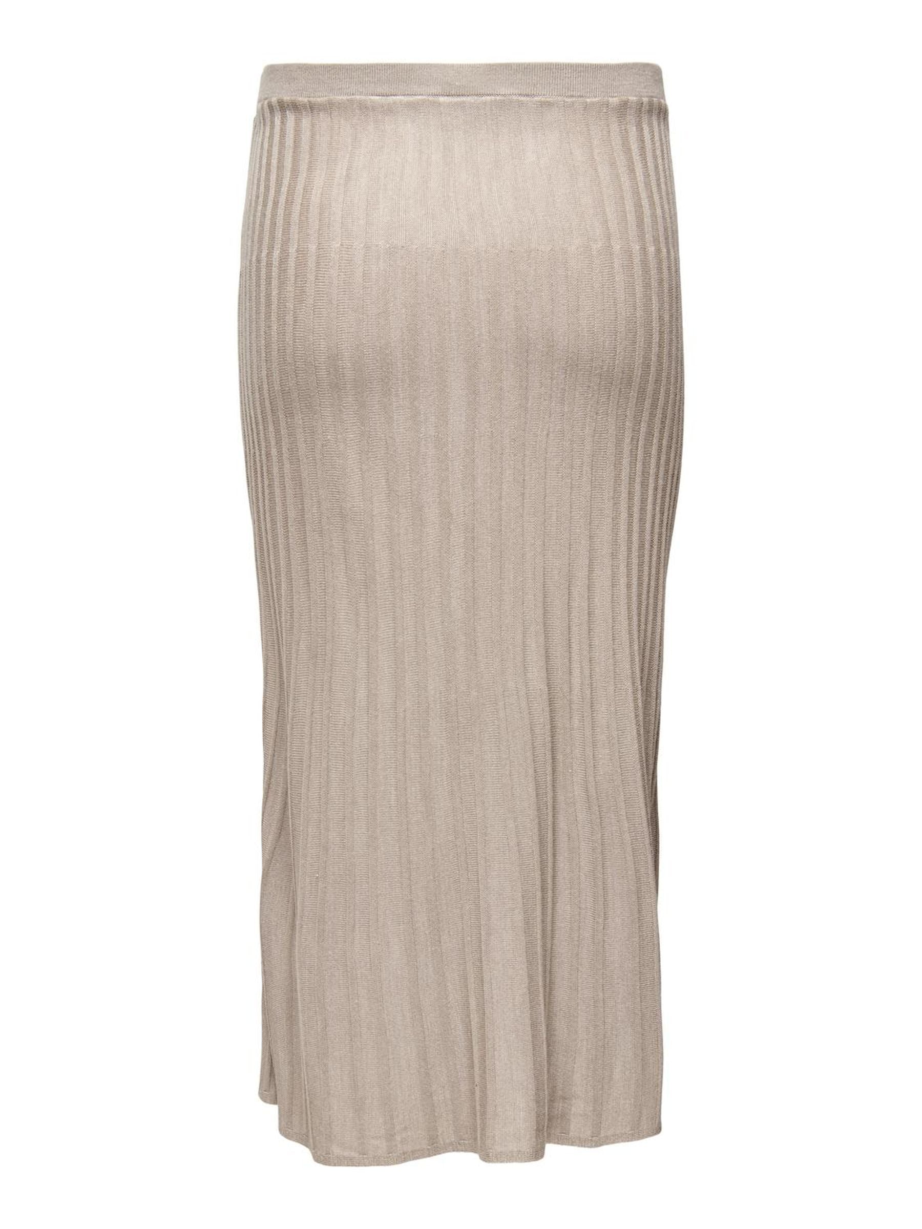 Only Carmakoma Tess Knit Midi Skirt in Beige