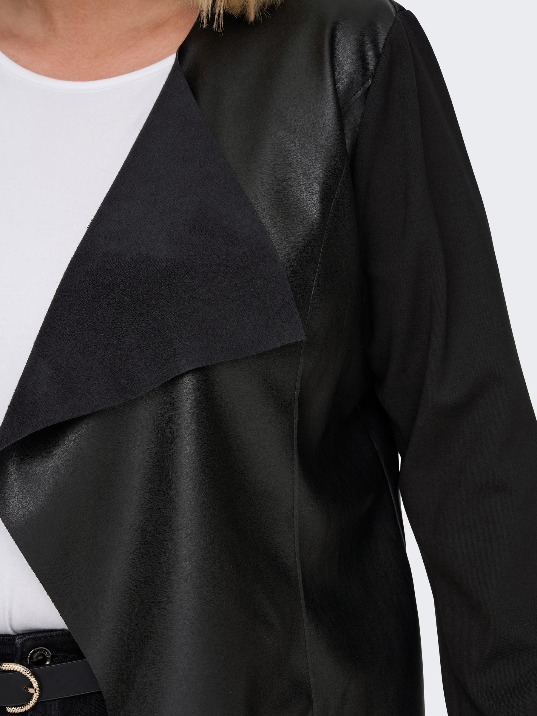 Only Carmakoma Leather Look Jacket