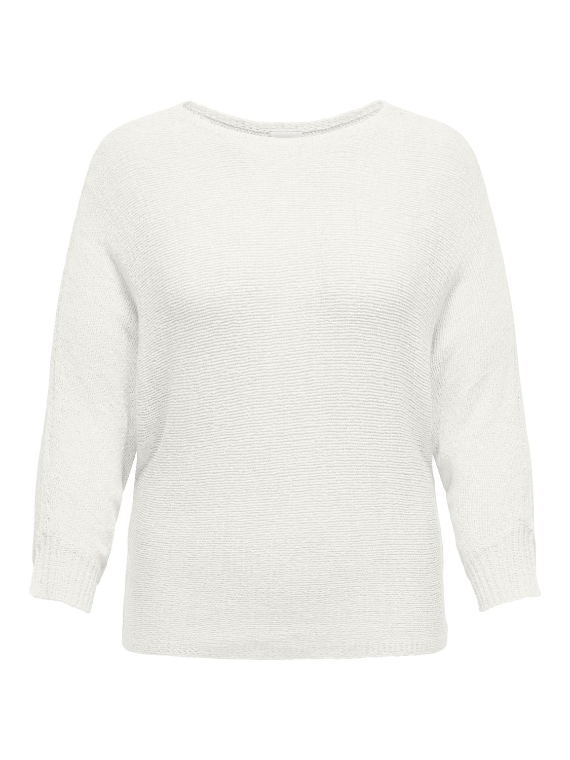 Only Carmakoma Geena Pullover in Off-White