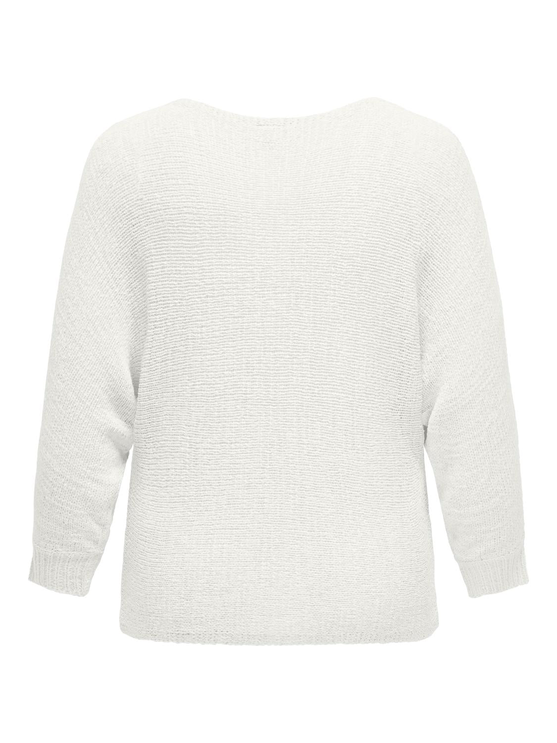 Only Carmakoma Geena Pullover in Off-White